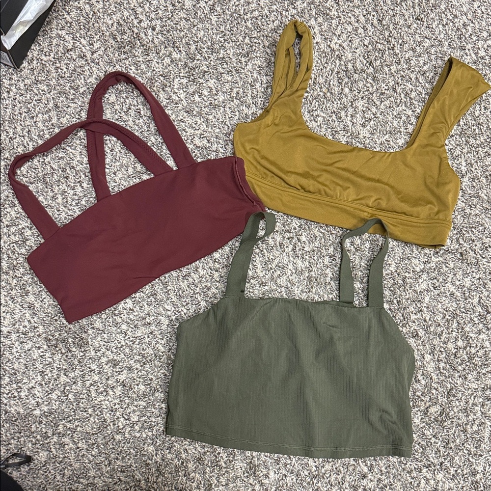 Aerie Women's Tank Tops in Mustard, Burgundy, and Olive